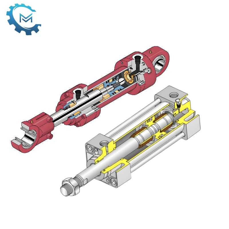 Aké sú rozdiely medzi hydraulickými valcami a pneumatickými valcami?